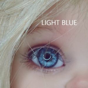oval doll eyes glass color LIGHT BLUE