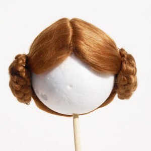 wig for doll earphones style red-blond