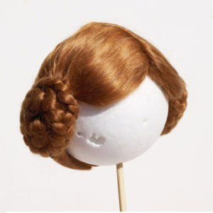 wig for doll earphones style red-blond