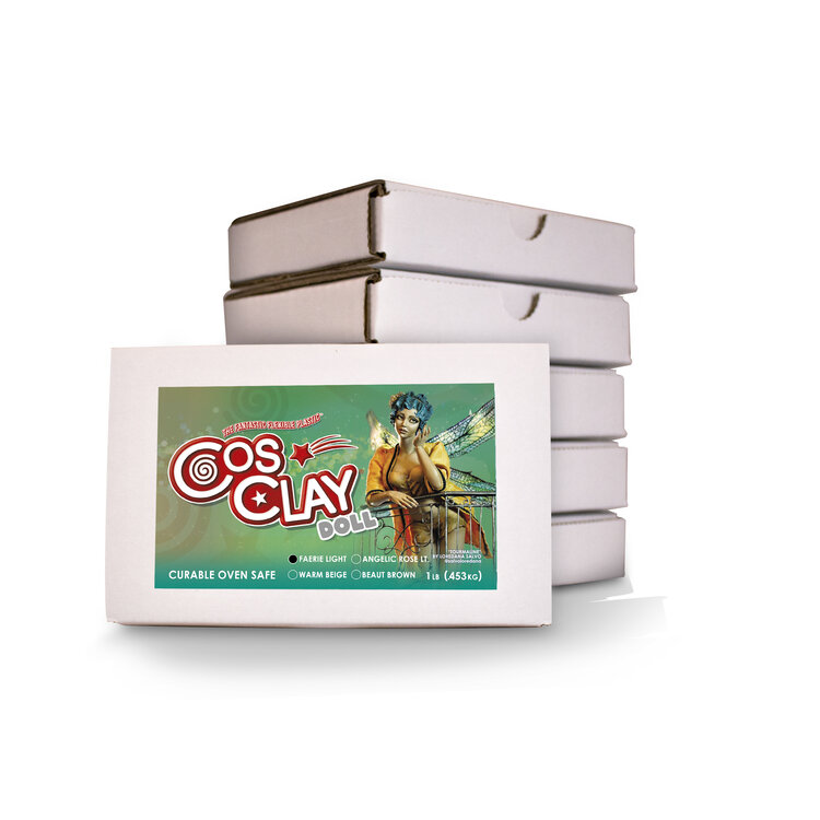 Cosclay Deco Flexible Polymer Clay, White - 1lb