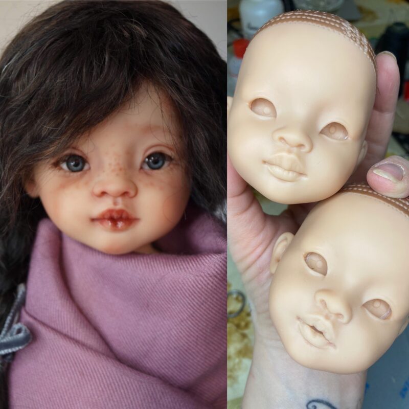 How to carve lips for custom doll Paola Reina.