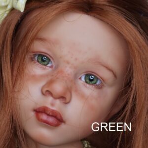 glass eyes for dolls color green