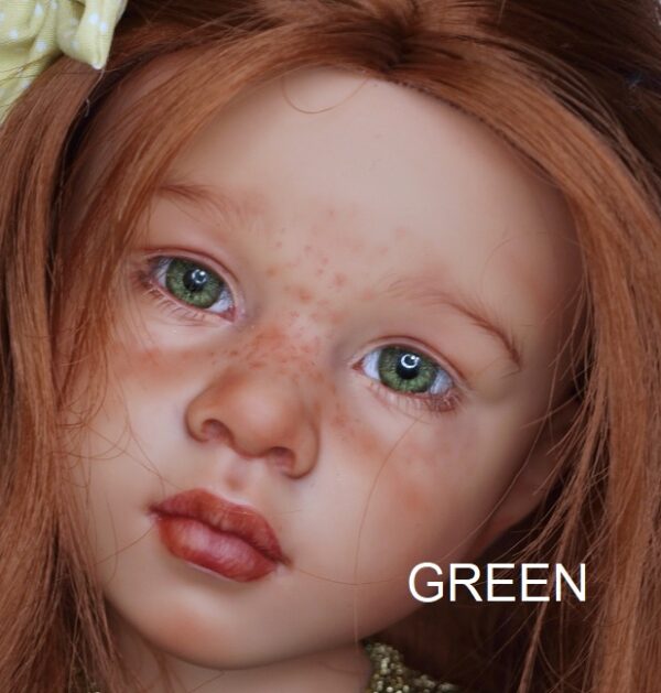 glass eyes for dolls color green