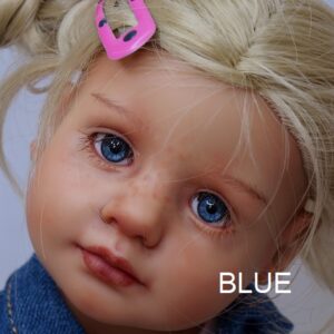 Yeux sulfure poupée anciennebleu  20mm   blue paper weight eyes for antique doll 