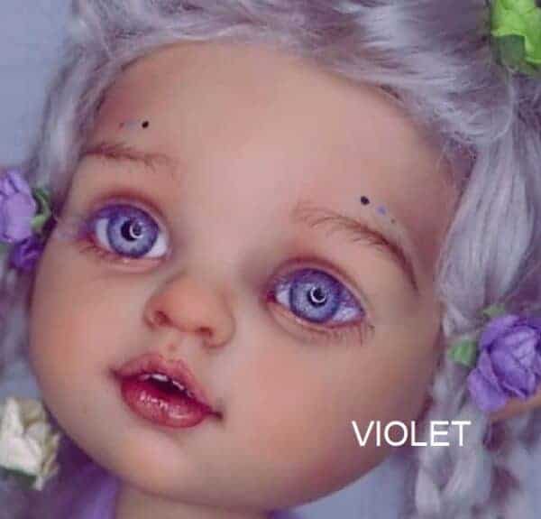 eyes for dolls violet color