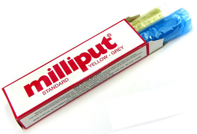 Milliput two part epoxy putty Yellow-Grey 113.4g (4 oz) - PRODOLLS