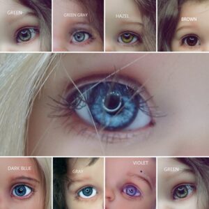 14mm Oval Glass Eyes - Grey